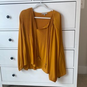 Blouse — mustard yellow